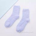 Frauen klobige flauschige Slipper -Socken mit Greifer